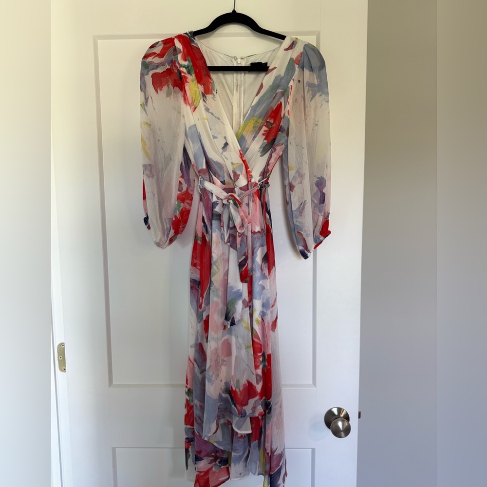 DKNY Multicolor Floral Midi Dress